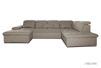 "Престон" диван П-образный; раскл.; 8ML20M91R4AR; "Дельфин" (2580х1360); правый; 499 (гр. 2)