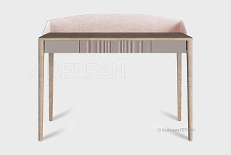 Стол туалетный "Меридиан" с декором (с мягким элементом); к-персиковое масло, ф-нирвана; Tiffany 2 Beige