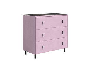 Комод Орматек Sofix (Велюр/ЛДСП Teddy 027 Розовый фламинго/Дуб Кантербери) 92x46