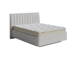 Кровать Fly Majesty с ПМ + Матрас Comfort Up Middle Plus (Ткань: Велюр Ultra Серый камень) 200x200