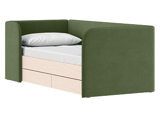 Детская кровать Модди 90 Велюр Оливковый