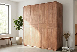 Шкаф для одежды 4-х дверный "Монблан"; американский орех
