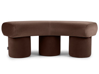 Банкетка Плум-2 Велюр Коричневый