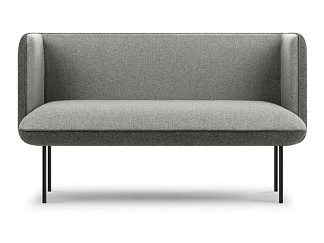 Диван прямой Наск-2 Рогожка Серый/Графитовый