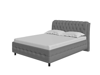 Кровать Como (Veda) 4 с ПМ + Матрас Orto Comfort Middle (Ткань: Велюр Forest 17 Серый) 200x200