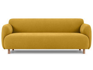 Диван прямой Пайпел-3 Bucle Yellow