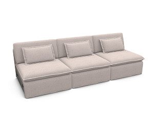 Орматек Meison 3-х местный без подлокотников Soft (Ткань: Шенилл Siena cream) 120x300