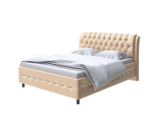 Кровать Como (Veda) 4 с ПМ + Матрас Orto Comfort Middle (Экокожа Athens Светло-бежевый) 200x200