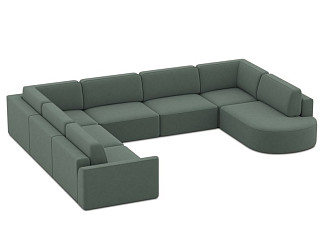 Диван модульный Спейс-М 6 Velvet Olive