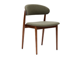 Стул Хейлис Рогожка Оливковый/Орех