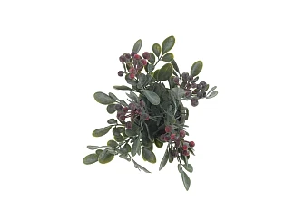 Цветок искусственный в бетонном горшке 18 см