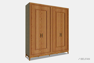 Шкаф 4-х дверный "Сакраменто" (с декором); тауп, янтарь