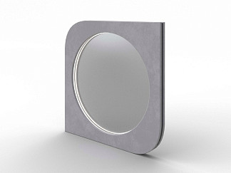 Зеркало Орматек настенное Luna (Ткань: Микровелюр Laska 05 Утренний туман) 91x6