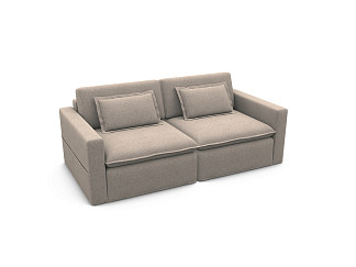 Орматек Meison 2-х местный с подлокотниками Soft (Ткань: Шенилл Siena latte) 120x234