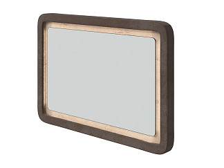 Зеркало Орматек Megapolis (ЛДСП Бунратти+ткань Бунратти/Casa Кофейный) 95x65