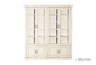 Набор мебели для библиотеки "Верди Люкс 4"; слоновая кость