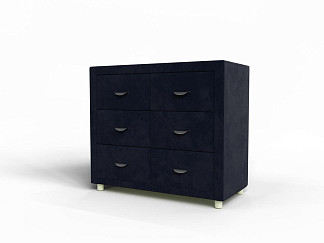 Комод Verda 2/6 (Ткань: Микровелюр Laska 32 Синий кит (Verda)) 92x48