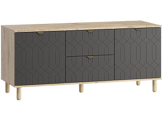 ТВ-тумба Теджонс 139x62 Деко ​Графитовый/Дуб Ирландский