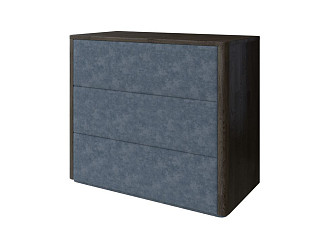 Комод Verda Bliss M (Ткань/Массив Венге (дуб)/Велсофт Графит) 79x90