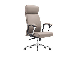 Офисное кресло Хизер Экокожа Бежевый/Хром