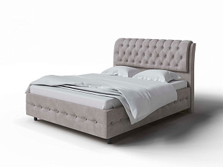 Кровать Como (Veda) 4 Grand с ПМ + Матрас Optima Comfort M (Ткань: Микровелюр Laska 04 Утренняя роса) 200x190