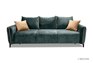 "Соренто" диван 3-х местный; раскл.; "Тик-так" (1530х2070); металл черный; Brugge(OW4943)-1677+Oracul 230+Oracul 230 (гр. 3/Турция+СМ)