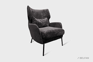 "Вавилон" кресло; нераскл.; 12; металл черный; Runa 10+Runa 10 (гр. 5/ТД)