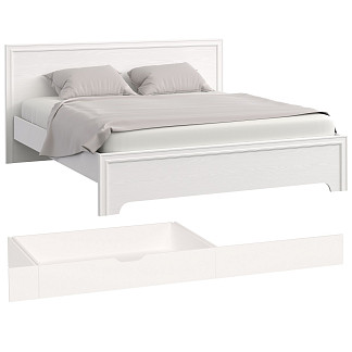 Кровать 2сп. c прям.спинками (1800)+ящик G99 Montreal белый