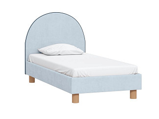 Кровать Лора 90 Вельвет Светло-голубой
