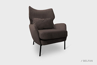 "Vavilon" кресло; нераскл.; 12; чёрный; Sharli 05 (гр.1/БК)