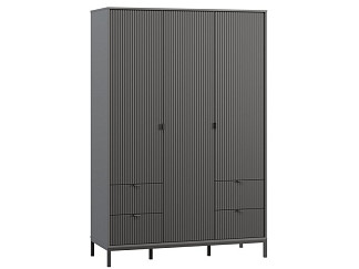 Распашной шкаф Трейвис 3-137x205 Графитовый