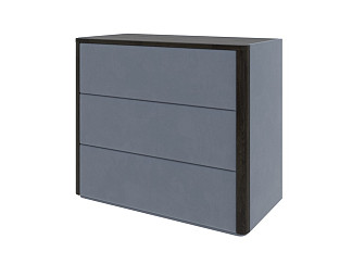Комод Verda Bliss (Ткань/Массив (дуб) Венге (дуб)/Manhattan 12 Тихий океан) 79x90