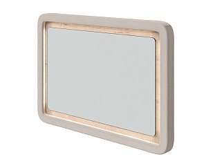 Зеркало Орматек Megapolis (ЛДСП Бунратти+ткань Бунратти/Ultra Суфле) 95x65