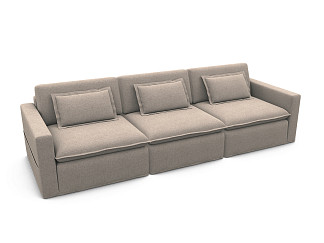 Орматек Meison 3-х местный с подлокотниками Soft (Ткань: Шенилл Siena latte) 120x334