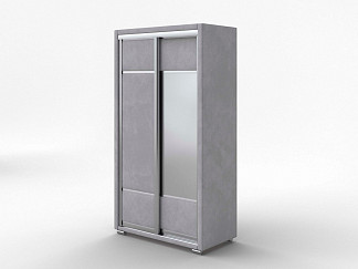 Шкаф Орматек Шкаф-купе 2х дв Orma Soft 2 (1 зеркало) (Ткань: Микровелюр Laska 05 Утренний туман) 119x60