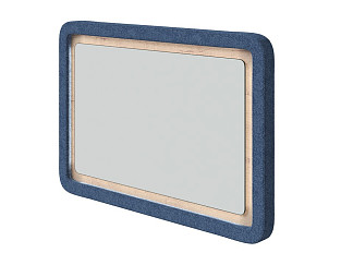 Зеркало Орматек Megapolis (ЛДСП Бунратти+ткань Бунратти/Levis 78 Джинс (рогожка)) 95x65