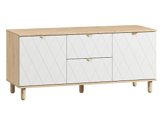 ТВ-тумба Теджонс 139x62 Ромб Белый/Дуб Ирландский