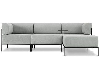 Диван модульный Нолан 4 Шенилл Светло-серый