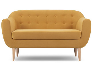 Диван прямой Роттердам Velvet Yellow