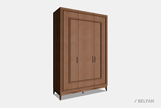 Шкаф 3-х дверный "Сакраменто" (с декором); трюфель