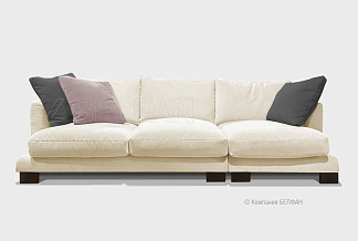 "Леформ" диван 3-х модульный; нераскл.; 25L15R; венге; Lanvin 010+Piano6+Piano20 (гр. 3/МТХ+БК)