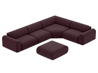 Диван модульный Маиль-6 Velvet Wine