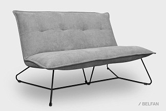 "Чарли" диван двухместный; нераскл.; 22; металл черный; Loft 23(38937) (гр.1/МТХ)