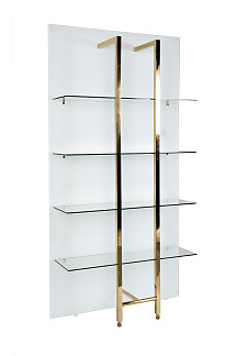 58DB-SH17071CS Стеллаж Marbella White бел/зол. 90*34*195см
