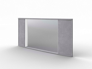 Зеркало Орматек настенное Vittoria с подсветкой (Ткань: Микровелюр Laska 05 Утренний туман) 132x8