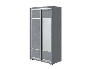 Шкаф Орматек Шкаф-купе 2х дв Orma Soft 2 (1 зеркало) (Ткань: Велюр Sohu Сталь) 119x60