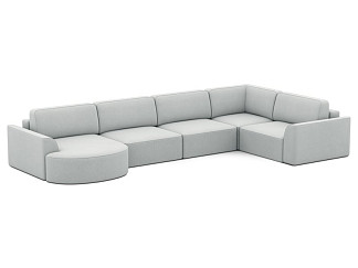 Диван модульный Спейс-М 5 Lazy Silver