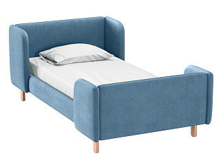 Детская кровать Анджи 80 Вельвет Голубой
