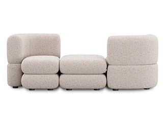 Диван модульный Брера 3 Букле Кремовый