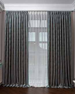 121GD-00024 Портьера FIJI бирюзовая 275*260см